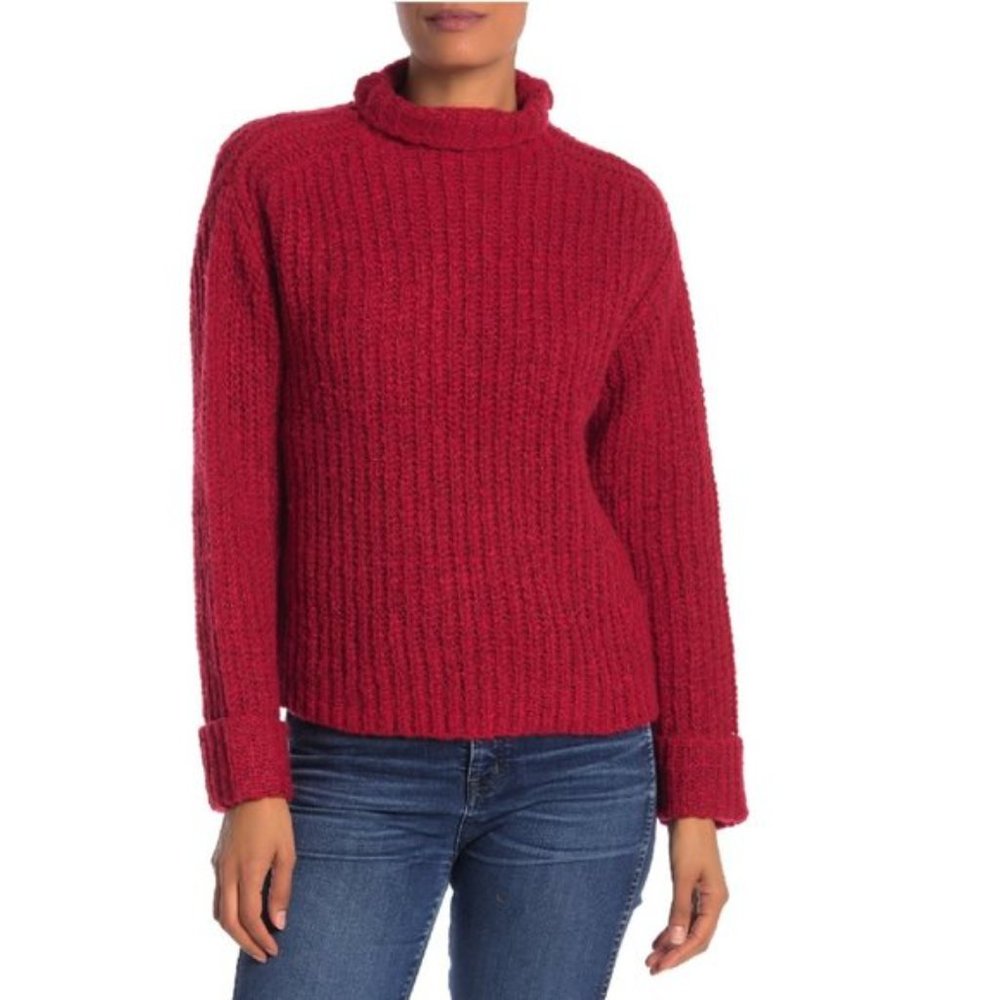 NEW Abound Mock Neck Cozy Knit Pullover Sweater S